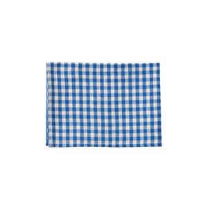 Premium Organic 100% algodón GOTS certificado azul a cuadros bordado 520GSM secado rápido toalla de cocina resistente de larga duración - Product Image 1