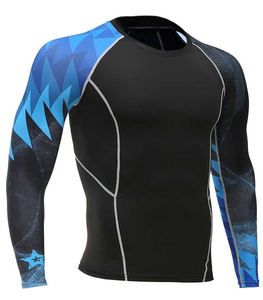 Latest High Quality Plain <b>Compression</b> Gym <b>Shirt</b> <b>for</b> <b>Men</b> Adult Boys Rash guard Lightweight Rash Guard Full Sleeves <b>Men</b> Rush Guard - Product Image 2