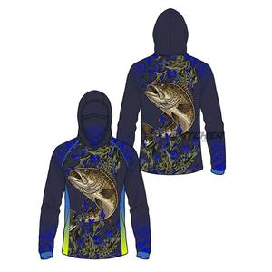 Camisa de Pesca con Capucha, Personalizada, con Protección Solar UPF 50, Impermeable y Transpirable, de Spandex/Poliéster para Pescadores - Product Image 5