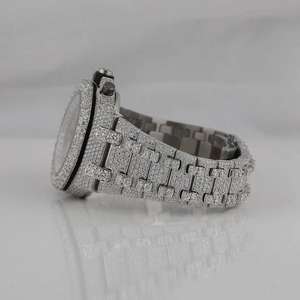 Luxury <b>Iced</b> <b>out</b> Men's <b>Watch</b> with Moissanite Round Cut Diamond Steel Case Hip Hop Collection Japan Movement Diamond <b>Watch</b> - Product Image 3