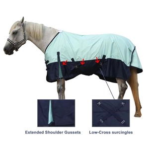 Tapis de sol pour chevaux : maintiennent au chaud les animaux en intérieur grâce à un tissu facile à nettoyer et à une coupe confortable pour une protection quotidienne. - Product Image 2