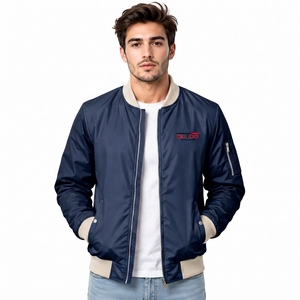 2024 New Custom Design High Quality Winter High Street Stand Collar Bomber Jackets for Men Best Low Price With OEM ODM - Product Image 1