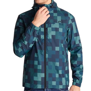 Geometric Print Men's <b>Jackets</b> Waterproof Full Zip Lightweight Windbreaker Custom Branding Low MOQ Production - Product Image 1