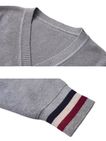 Academy Sweater Boys Girls Color-Block Knitted Cardigan Jacket Spring Autumn Kids' School Attire Custom Color School