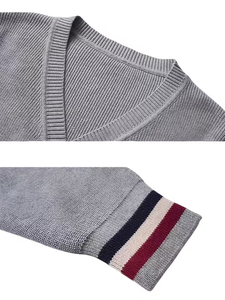 Academy Sweater for Boys And Girls New Color-Block Knitted Cardigan Jacket New Spring And Autumn Kids' School Attire for Girls - Product Image 5