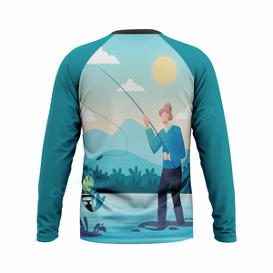 Chemises de pêche sublimées à prix de gros pour tournois, vêtements de pêche anti-UV, maillots de pêche pour hommes avec protection UPF 50+ - Product Image 2