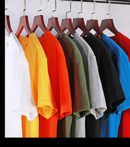 เสื้อยืดคอกลมแขนสั้นผู้ชาย พิมพ์ลายปักโลโก้ OEM แบบกำหนดเอง สีพื้น ทรงหลวม ขนาดใหญ่ แขนครึ่งแขน - Product Image 2