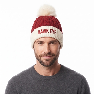 Gorro de Punto Trenzado de Dos Tonos con Pompón, Personalizado al por Mayor, Gorro de Invierno Unisex, Moda, OEM, ODM - Product Image 6