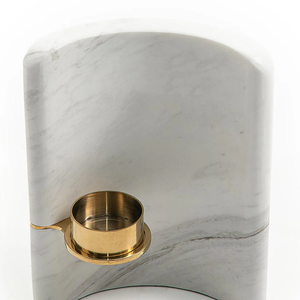 Quemador de incienso moderno de metal con cámara interior dorada, quemador de incienso árabe Oud, soporte de fragancia de lujo para el hogar, regalo para Ramadán. - Product Image 5