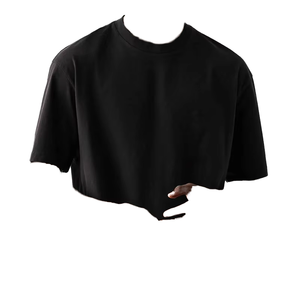 เสื้อยืดผู้ชายผ้าฝ้าย 100% ทรงโอเวอร์ไซส์ 230GSM พิมพ์โลโก้ ไซส์พลัส บิ๊ก ทอล ไหล่กว้าง ทรงหลวม ดีไซน์เรียบ - Product Image 4