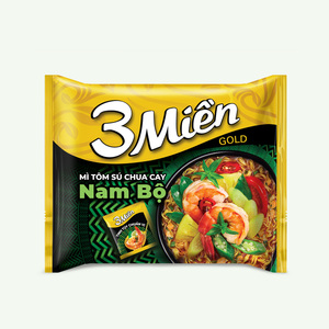 Good Price 3 Mien Gold Fried Noodles with Fried Onions and Garlic <b>Sauce</b>, 65g Supplier Instant Super Noodle From Vietnam in Bulk - Product Image 5