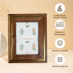 MDF Photo <b>Frame</b> for Wall or Tabletop Rustic Roots Rustic Wooden Picture <b>Frame</b> <b>with</b> Plexiglass Vertical & Horizontal Display - Product Image 4