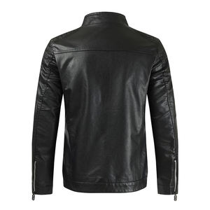 Vestes en cuir de vache 100% originales pour hommes, élégantes, bleues, à manches longues, dernier design, haute qualité, style populaire, état neuf - Product Image 4