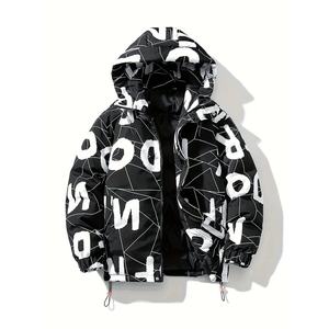 Veste matelassée à capuche imperméable chaude pour homme, style de mode personnalisé, vente en gros, veste streetwear d'hiver pour homme - Product Image 1