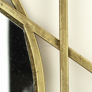 Miroir mural en forme d'anneau en or antique Art cadre en fil métallique décor à la maison pour salon salle à manger bureau pour la décoration de Table - Product Image 3
