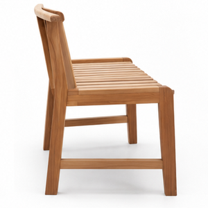 Banco de Jardín de Madera de Teca Sólida, Banco de Patio para Exteriores, Muebles de Asiento de Madera para Jardín, Terraza, Balcón - Product Image 3
