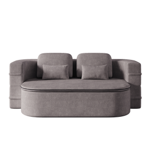 Canapé-lit pliable multifonctionnel en mousse 75 2 1, convertible, en chenille, pour le sol - Product Image 6