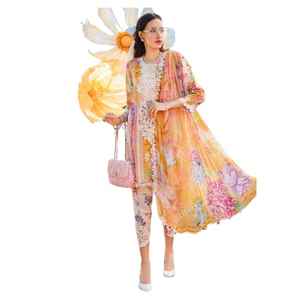 Traje Salwar Kameez Pakistaní Bordado Listo para Usar al por Mayor con MOQ Bajo para Mujer, Vestido Casual para Fiesta de Eid, para Mujeres Adultas - Product Image 1