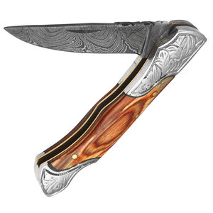 Handmade Damascus Steel Pocket Folding Knife Durable Pattern Steel Compact Outdoor <b>Camping</b> Hiking Fishing Travel <b>Tool</b> - Product Image 6