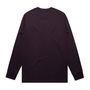 Chemise à manches longues en coton peigné lourd, coupe ample, col rond, nouvelle esthétique, Blank Canvas - Product Image 2