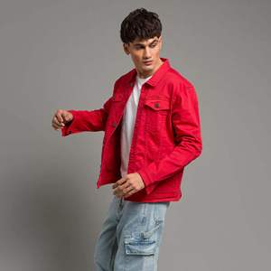 Veste en jean classique pour homme, en coton délavé, col rabattu, simple boutonnage, coupe droite, style automne - Product Image 3