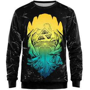 T-shirt à col rond 100% coton pour homme, manches longues, coupe ample, imprimé par sublimation, tenue toutes saisons, t-shirt à manches longues par sublimation - Product Image 2