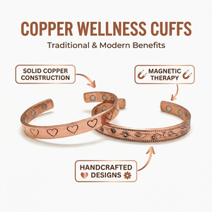 Pulsera de Terapia Magnética de Cobre Puro Ajustable para Alivio de Artritis, Brazalete Bioenergético para Hombres y Mujeres, Joyería de Bienestar - Product Image 6