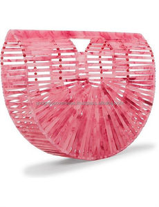 Pochette d'été glamour à fermeture éclair en cuir véritable de forme ovale avec broderie en nacre Sac à main de mariée personnalisé pour les événements féminins - Product Image 2