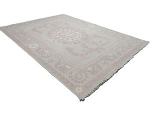 High Quality 8x10 Pink Wool <b>Hand</b> Knotted Oushak Rug Newly Designed Antique Runner with Abstract Pattern Low Area Rug Sets - Product Image 2