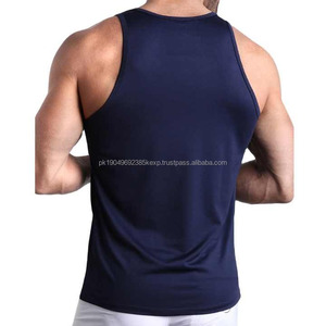 Débardeur de sport pour homme, coupe ajustée, sans manches, faible MOQ, prix raisonnable, vêtements de sport avec votre logo, débardeurs pour homme - Product Image 2