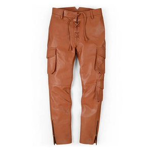 Pantalons en cuir pour hommes de haute qualité, vente en gros au meilleur prix, impression de logo personnalisé sur les pantalons en cuir - Product Image 1