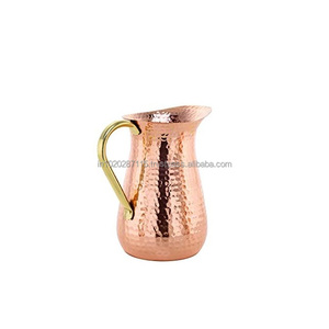 Solid <b>copper</b> water <b>jug</b> with rust resistant interior and classic silhouette made for spiritual and home wellness practices - Product Image 5