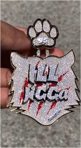 Colgante Hip Hop de Plata de Ley con Baño de Oro Rosa y Moissanita VVS de Corte Redondo, Diseño de Personaje Masculino con Patrón de Pierna, Súper Ventas - Product Image 5