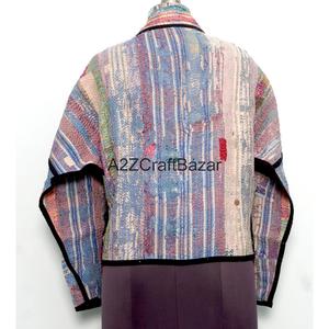 Veste matelassée réversible vintage pour femmes, faite à la main, 100% coton, avec tissu respirant et écologique à séchage rapide pour toutes les saisons - Product Image 5