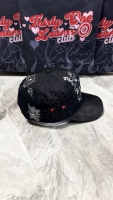 Casquette de baseball unisexe sportive en toile pour l'extérieur, avec logo TPU, motif léopard à pois et flamme, motif SCREAM Beard, strass et code NFC, vente en gros