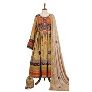 Vestido Tradicional Afgano Hecho a Mano para Bodas, Material de Seda Viscosa de Alta Calidad, Ropa Femenina, Vestido Kuchi Afgano - Product Image 5