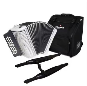 VENDEDOR VERIFICADO, Acordeón Diatónico Hohner 3500FB Corona II de 31 Botones FBbEB, Color Blanco, con Correa y Garantía de 3 Años - Product Image 4