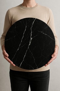 Sophisticated Black Marble Lazy Susan Suitable For Serving Condiments Snacks Desserts And Appetizers Wholesale From India - Product Image 5