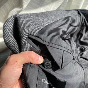 Abrigo Largo de Invierno para Mujer, Gris, con Cuello de Solapa, Mezcla de Lana, Cierre de un Solo Botón - Product Image 5