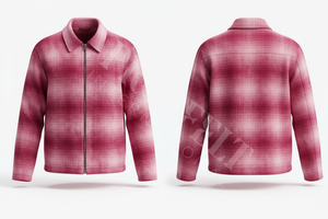 Vêtements Personnalisés : Veste à Carreaux Entièrement Zippée, Chemise Décontractée Légère à Manches Longues, Idéale pour le Travail en Extérieur et la Mode Toutes Saisons - Product Image 5