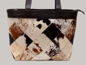 Sac fourre-tout en cuir de fourrure de vachette fabriqué à la main occidental fermeture à glissière concepteur Vintage célèbre fourre-tout dames usage quotidien sacs élégants - Product Image 3