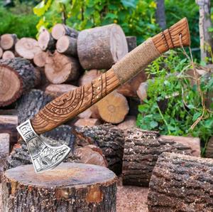 STEEL CRAFT INTERNATIONAL Hand-Forged High Carbon Steel Flat Backed Hammer <b>Axe</b> 18" Full Tang Ash Wood Handle DIY Grade ODM 1 - Product Image 6