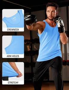 Camiseta sin mangas urbana para hombre, tejido ligero y transpirable, tacto suave, movimiento fluido, corte limpio, textura fresca, elasticidad cómoda, uso diario, estilo moderno, resistente. - Product Image 5