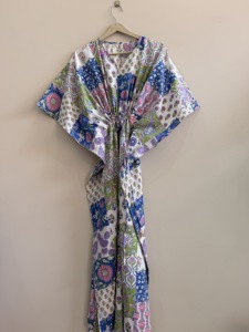 Wholesale Lot Of Cotton Hand Block Printed <b>Kaftan</b> <b>Dress</b> Women Maxi Gown - Product Image 5
