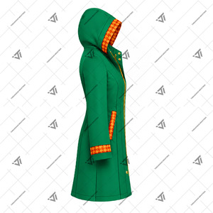 Vêtements en gros de l'Université A&M de Floride : Veste imperméable à capuche pour femme à motif pied-de-poule, veste d'extérieur coupe-vent brodée sur mesure - Product Image 2