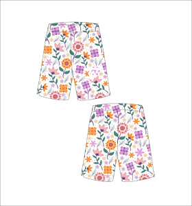 Men's Floral Pattern Bermuda Shorts Printed <b>Elastic</b> Waist Casual Mid Rise Swimwear Short Length - Product Image 1