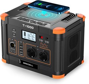 Portable Power Station 1000W <b>Generator</b> Solar <b>Powered</b> Backup <b>Battery</b> Pack AC Pure Sine Wave Wireless Charging Outdoor Camping - Product Image 1