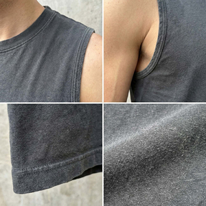 เสื้อกล้ามผู้ชายสีดำ คอกลม ผ้าถัก สีพื้น ผ้ายืด/โพลีเอสเตอร์ สไตล์วินเทจ แห้งเร็ว ระบายอากาศดี เป็นมิตรกับสิ่งแวดล้อม - Product Image 6