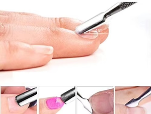 HABI INDUSTRIES Stainless Steel Professional <b>Nail</b> <b>Tools</b> Set Double Head Curved Blade Cuticle Pusher Manicure Pedicure Instrument - Product Image 2
