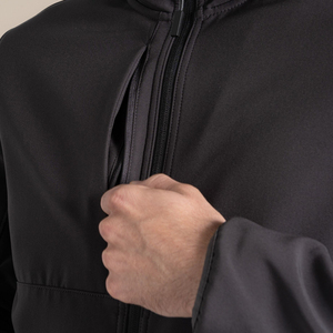 Chaqueta Impermeable Personalizable OEM para Adultos, Chaqueta de Lluvia Negra Resistente con Cierre Completo y Cuello Alto para Hombre - Product Image 5